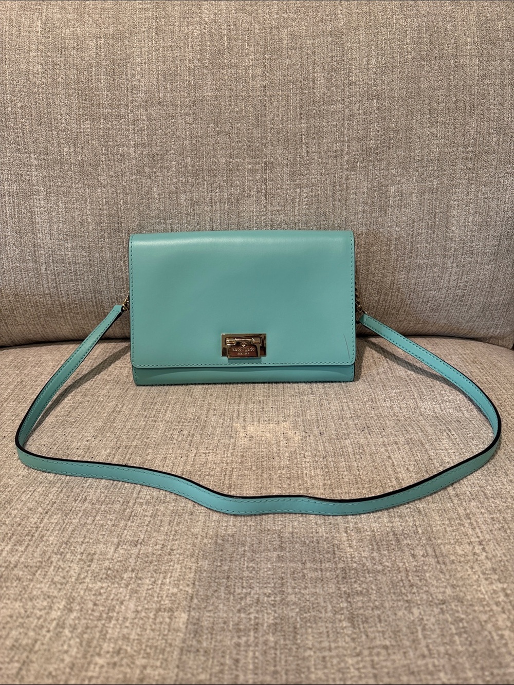 Turquoise Leather Crossbody Bag